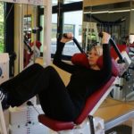 Krafttraining im Fitnessstudio - hier: Beinpresse